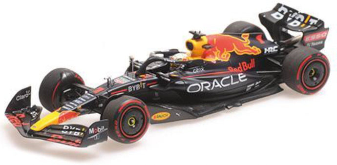 RED BULL F1 RB18 TEAM ORACLE RED BULL RACING N 1 WORLD CHAMPION WINNER EMILIA ROMAGNA ITALY GP 2022 MAX VERSTAPPEN MATT BLUE YELLOW RED 1:43