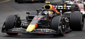 RED BULL F1 RB18 TEAM ORACLE RED BULL RACING N 11 WINNER MONACO GP 2022 SERGIO PEREZ MATT BLUE YELLOW RED 1:43