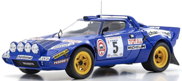 LANCIA STRATOS HF (night version) N 5 2nd RALLY TOUR DE CORSE 1976 B.DARNICHE - A.MAHE BLUE 1:18
