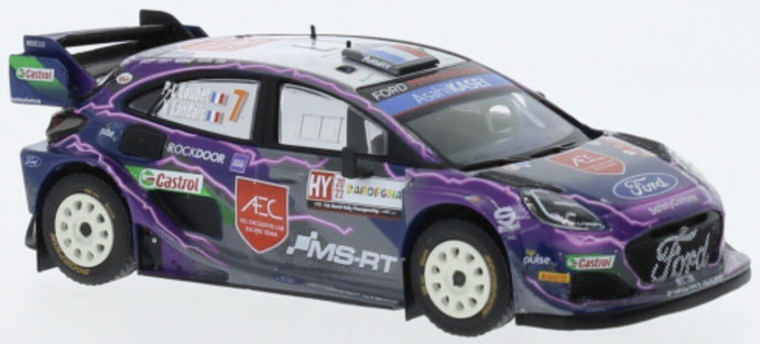 Ford PUMA RALLY1 #7 LOUBET/LANDAIS WRC RALLY SARDINIEN 2022 lilla/blå 1:43