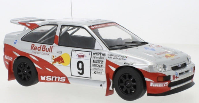 Ford ESCORT RS COSWORTH RED BULL #9 VATANEN/PONS RALLY ACROPOLIS 1994 sølv/rød 1:18