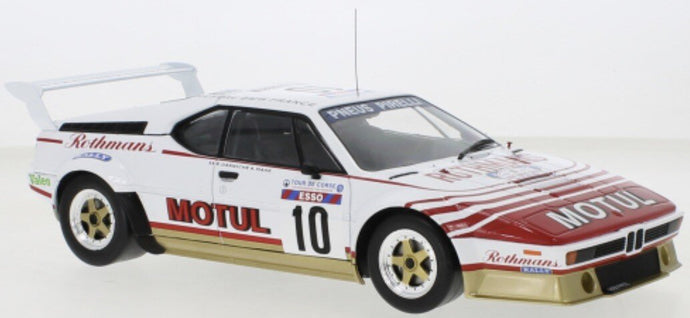 BMW M1 #10 DARNICHE/MAHE TOUR DE CORSE 1982 hvid/rød/guld 1:18