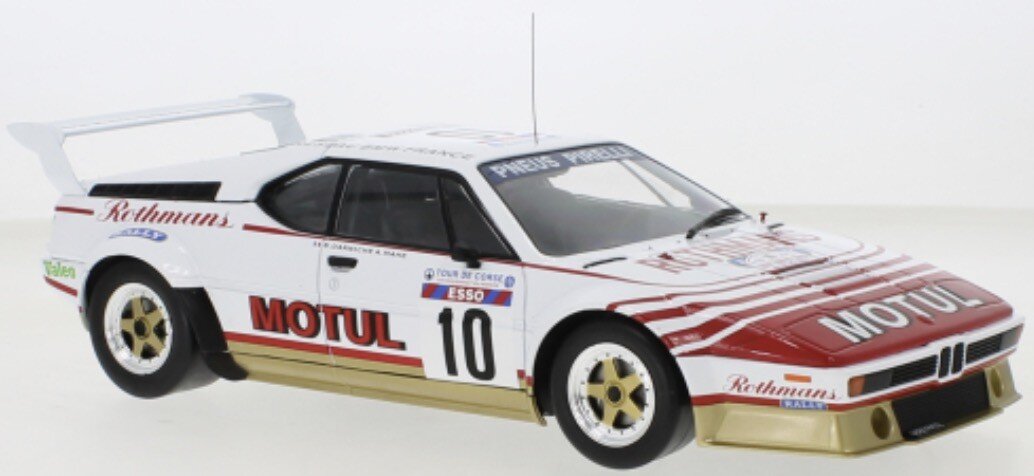 BMW M1 #10 DARNICHE/MAHE TOUR DE CORSE 1982 hvid/rød/guld 1:18