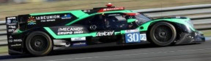 Oreca 07 - GIBSON #30 BRADLEY/ROJAS/DE GERUS 24H LE MANS 2022 sort/grøn 1:43