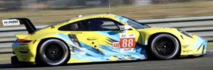 Porsche 911 RSR-19 #88 POORDAD/ROOT/HEYLEN 24H LE MANS 2022 gul/turkis 1:43