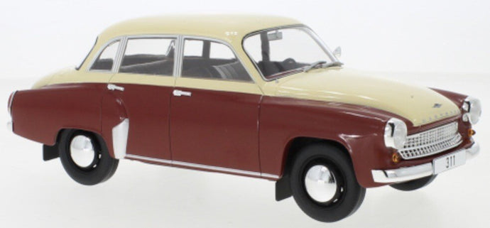 Wartburg 311 1959 mørk rød/creme 1:18