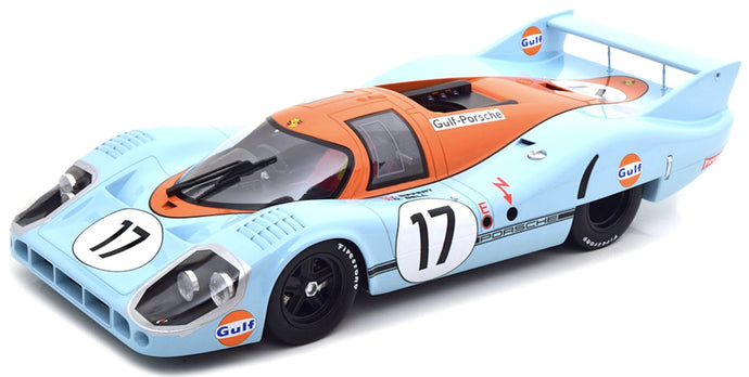 PORSCHE 917LH 4.9L TEAM JOHN WYER AUTOMOTIVE ENGINEERING LTD. N 17 24h LE MANS 1971 J.SIFFERT - D.BELL LIGHT BLUE ORANGE 1:12