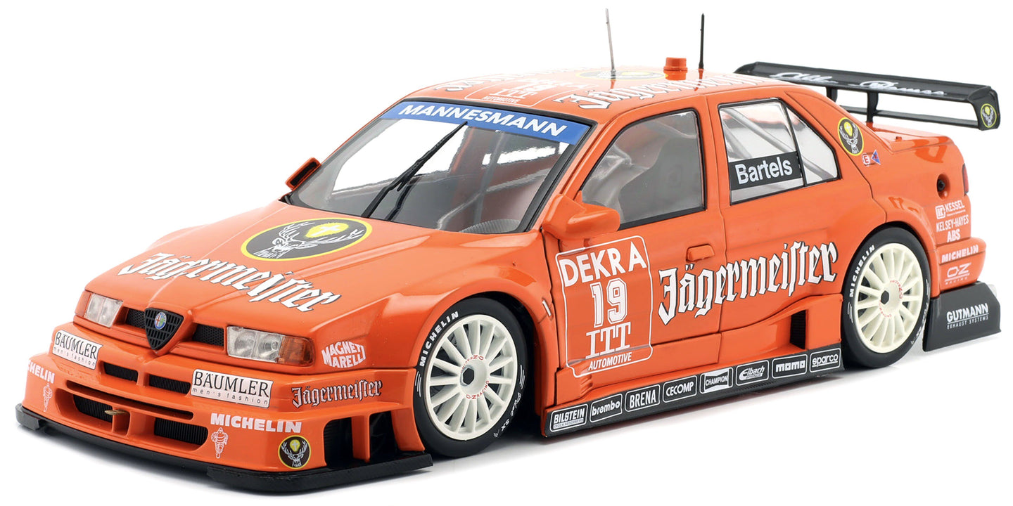 ALFA ROMEO 155 V6 TI JAGERMEISTER RACING N 19 DTM ITC 1995 MICHAEL BARTELES ORANGE 1:18