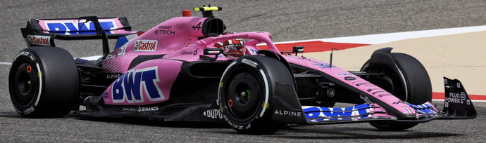 BWT ALPINE F1 TEAM A522 #31 ESTEBAN OCON BAHRAIN GP 2022 lyserød/blå/hvid 1:18