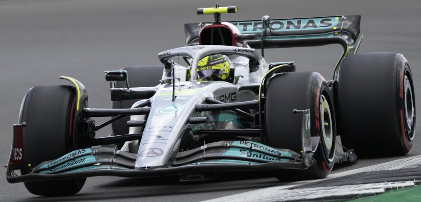 MERCEDES GP F1 W13E TEAM MERCEDES-AMG PETRONAS F1 N 44 3rd SILVERSTONE BRITISH GP 2022 LEWIS HAMILTON SILVER GREEN 1:43