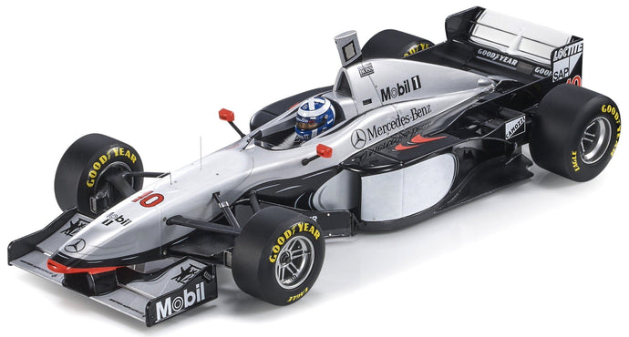 McLAREN F1 MP4/12 MERCEDES N 10 WINNER AUSTRALIAN GP (with driver figure) 1997 DAVID COULTHARD SILVER BLACK 1:18
