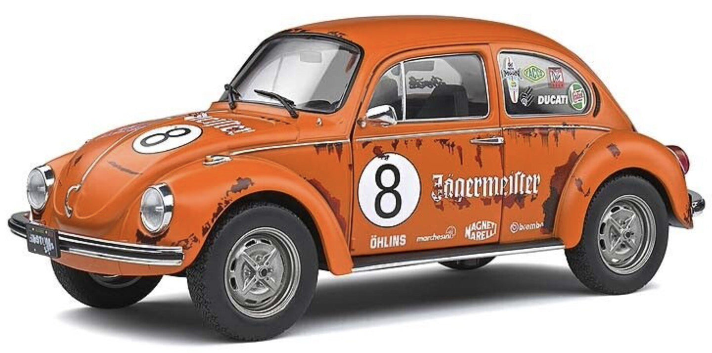 VOLKSWAGEN BEETLE 1303 N 8 JAEGERMEISTER TRIBUTE 1974 ORANGE 1:18