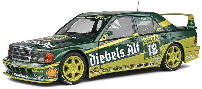 MERCEDES BENZ 190E 2.5 16V EVO2 TEAM ZAKSPEED N 18 DTM SEASON 1992 K.THIIM 2 TONE GREEN 1:18