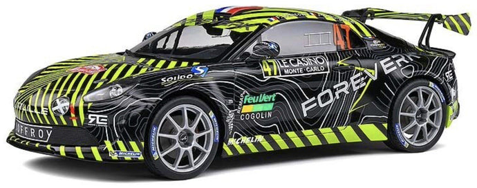 Alpine A110 #4 DELECOUR/GUIGONNET RALLY MONTE CARLO 2020 sort/gul 1:18