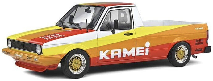 VW CADDY MK 1 KAMEI STREET FIGHTER 1982 gul/orange/rød 1:18