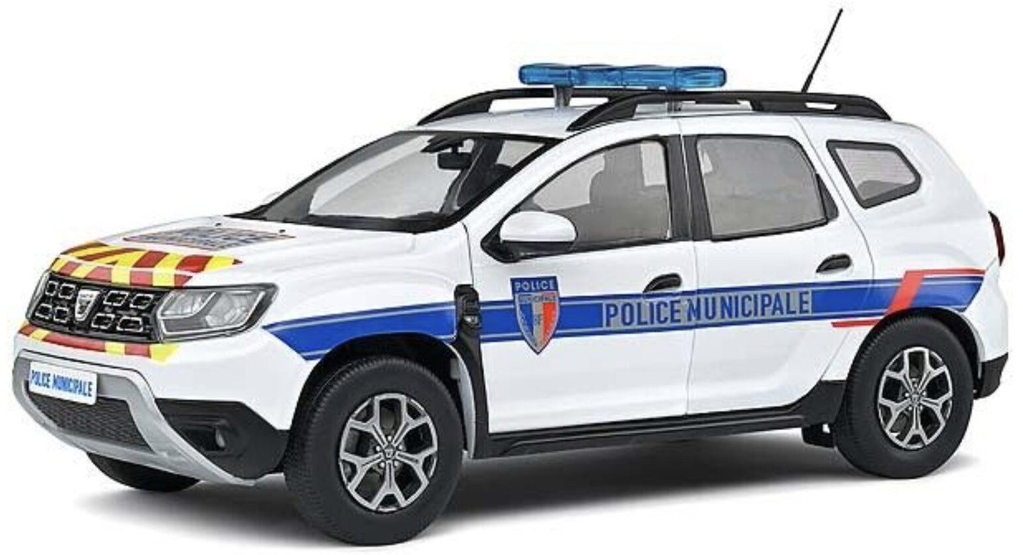 DACIA DUSTER MKII POLICE MUNICIPALE 2019 WHITE LIGHT BLUE 1:18
