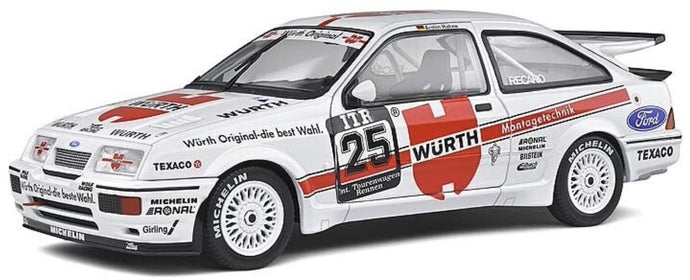 FORD ENGLAND SIERRA COSWORTH RS500 TEAM WURTH N 25 WINNER NURBURGRING DTM 1988 A.HAHNE WHITE RED 1:18