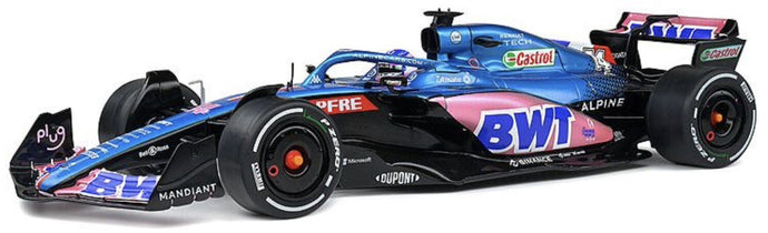 BWT ALPINE F1 TEAM A522 #14 FERNANDO ALONSO MONACO GP 2022 blå/lyserød/hvid 1:18