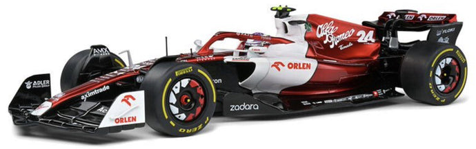 ALFA ROMEO F1 C42 TEAM ORLEN RACING N 24 CANADA GP 2022 GUANYU ZHOU WHITE RED MET 1:18