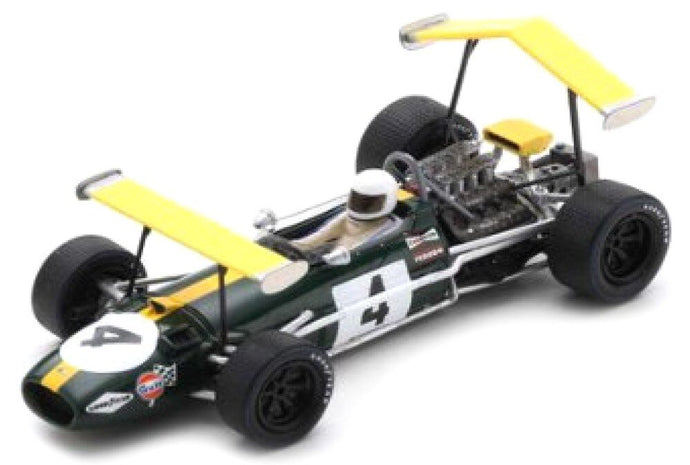 Brabham BT26A #4 JACKY ICKX 6th SPANISH GP 1969 mørk grøn/gul 1:43