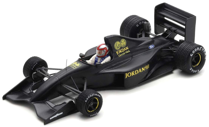 JORDAN 191 JOHN WATSON TEST SILVERSTONE 1990 sort/gul 1:43