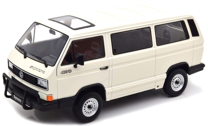 VOLKSWAGEN T3 MINIBUS SYNCRO 1987 WHITE 1:18