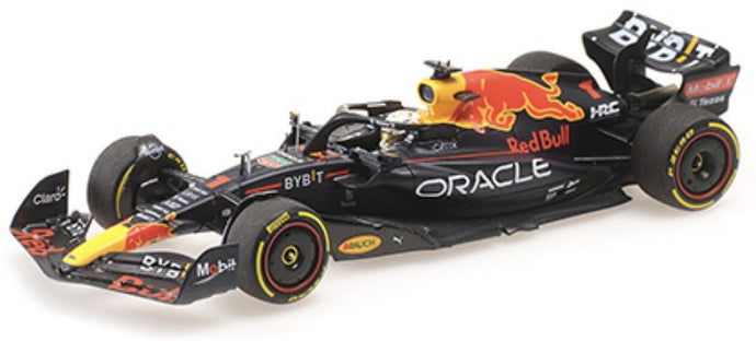 RED BULL F1 RB18 TEAM ORACLE RED BULL RACING N 1 WINNER CANADIAN GP WORLD CHAMPION 2022 MAX VERSTAPPEN MATT BLUE YELLOW RED 1:43