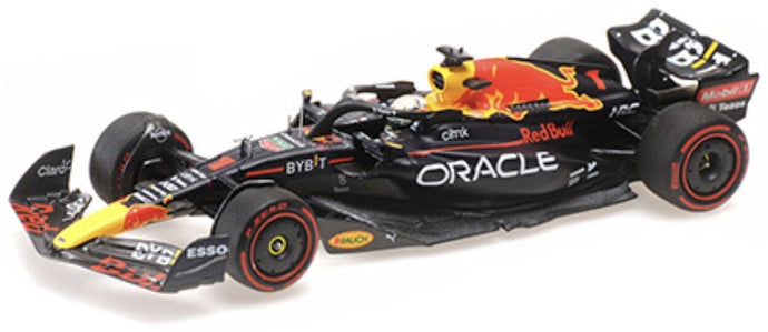 RED BULL F1 RB18 TEAM ORACLE RED BULL RACING N 1 WINNER HUNGARIAN GP WORLD CHAMPION 2022 MAX VERSTAPPEN MATT BLUE YELLOW RED 1:43