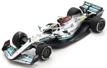 Indlæs billede til gallerivisning MERCEDES-AMG PETRONAS FORMULA ONE TEAM F1 W13 E PERFORMANCE #44 L. HAMILTON 300TH GP FRENCH GP 2022 sølv/turkis 1:18