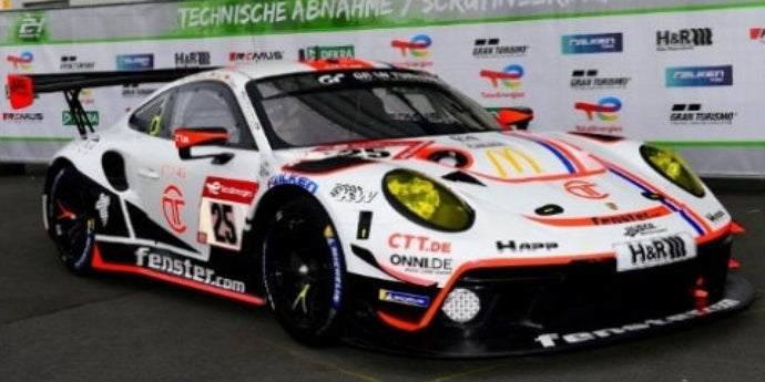 Porsche 911 GT3 R #25 THYSSEN/RADER/MENZEL/KERN 24H NURBURGRING 2022 hvid/sort/rød 1:43