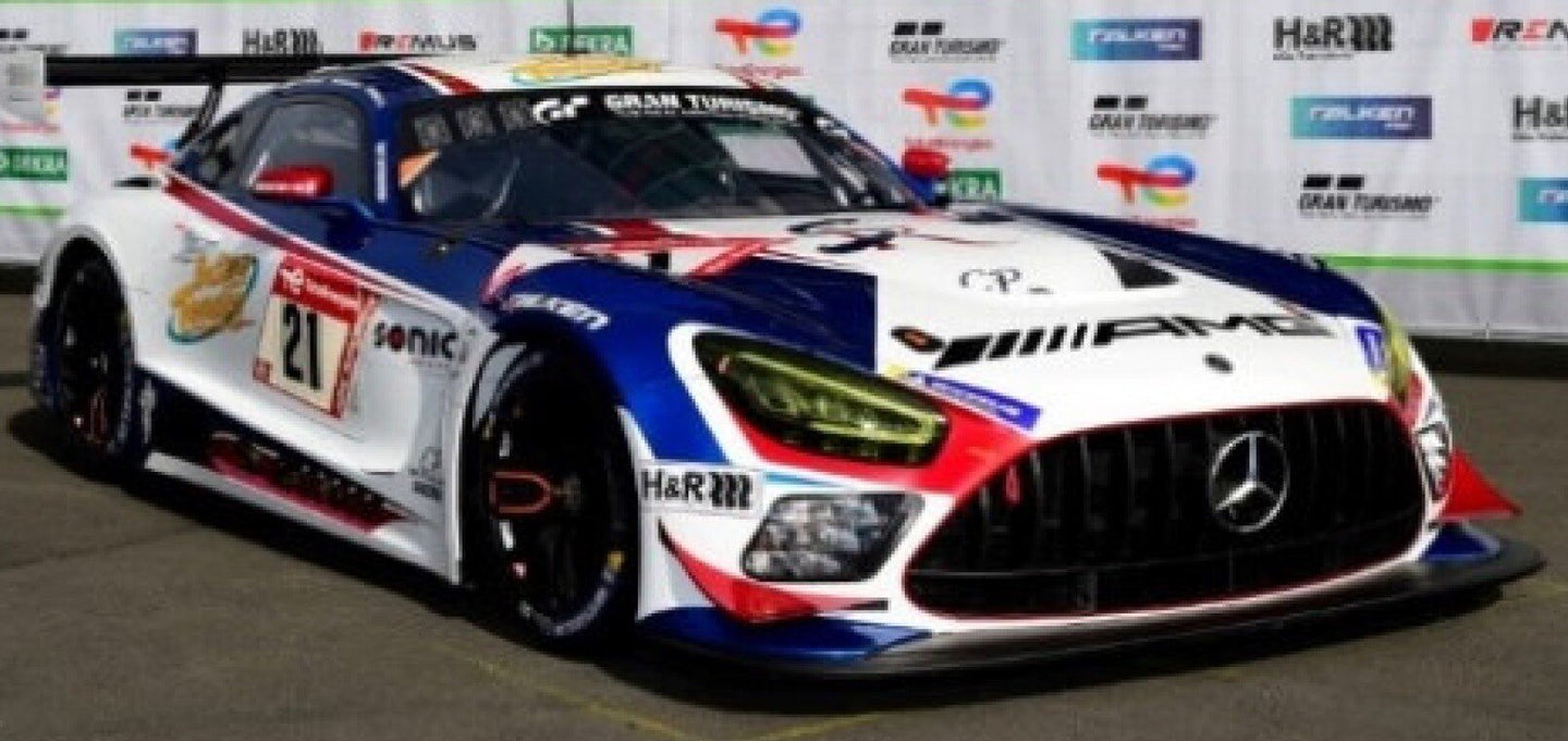 Mercedes Benz AMG GT3 #21 PUTMAN/ESPENLAUB/FOSTER/LEWIS 24H NURBURGRING 2022 hvid/blå/rød 1:43