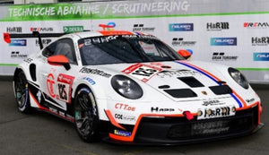Porsche 911 GT3 CUP #125 SCHELL/AUST/BOLLRATH 24H NURBURGRING 2022 hvid/rød/sort 1:43