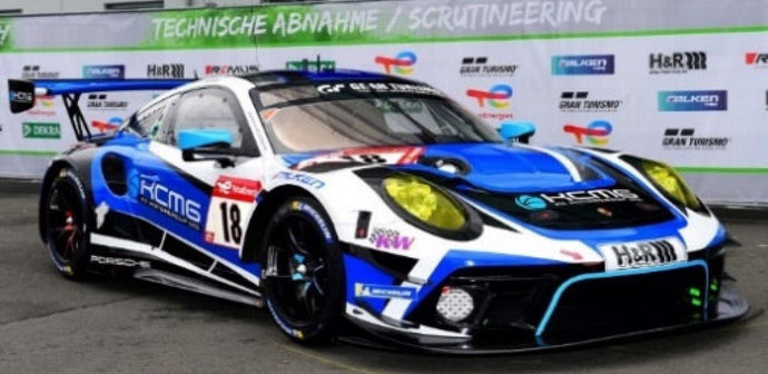 Porsche 911 GT3 R #18 OLSEN/BAMBER/TANDY 24H NURBURGRING 2022 blå/hvid/sort 1:43
