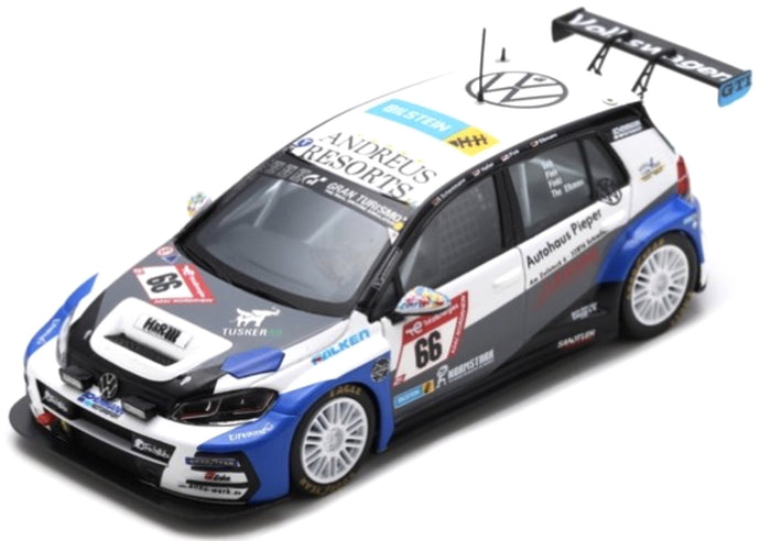 VW GOLF GTI TCR DSG #66 SCHEMMANN/HALLER/FINK/ELKMANN 24H NURBURGRING 2022 hvid/blå/grå 1:43