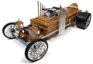 TV SERIES DRAGSTER THE MUNSTERS DRAGULA - DRACULA GOLD MET 1:18