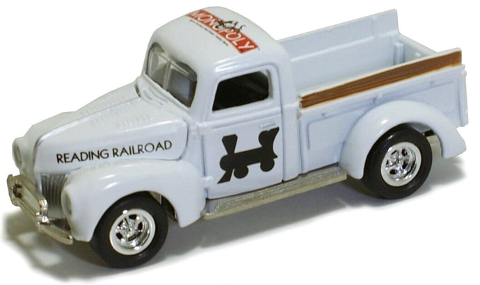 FORD USA PICK-UP PROPERTY MANAGEMENT TRUCK WITH Mr. MONOPOLY FIGURE 1940 VERY LIGHT GREEN BLACK 1:18
