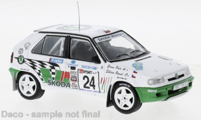 Skoda FELICIA KIT CAR #24 SIBERA/GROSS RALLY SCHWEDEN 1995 hvid/grøn 1:43