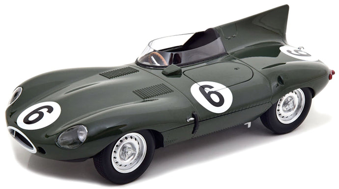 JAGUAR D-TYPE TEAM JAGUAR CARS LTD N 6 WINNER 24h LE MANS 1955 J.M.HAWTHORN - I.L.BUEB BRITISH RACING GREEN 1:18