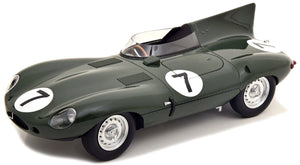 JAGUAR D-TYPE TEAM JAGUAR CARS LTD N 7 24h LE MANS 1955 D.HAMILTON - T.ROLT BRITISH RACING GREEN 1:18