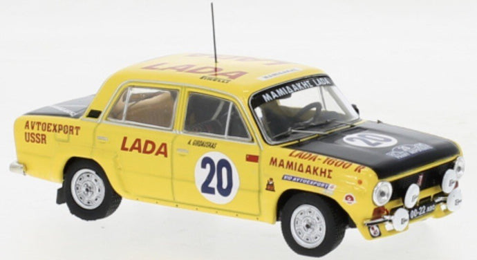 LADA FIAT 1600R N 20 ALLY ACROPOLIS 1978 S.BRUNDZA - A.GIRDAUSKAS YELLOW MATT BLACK 1:43