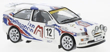 Indlæs billede til gallerivisning Ford ESCORT RS COSWORTH #12 BLAHNA/HRUBY RALLY BOHEMIA 1997 hvid/blå/rød 1:43