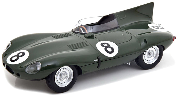 Jaguar D-TYPE LONGNOSE #8 BEAUMAN/DEWIS 24H LE MANS 1955 mørk grøn 1:18