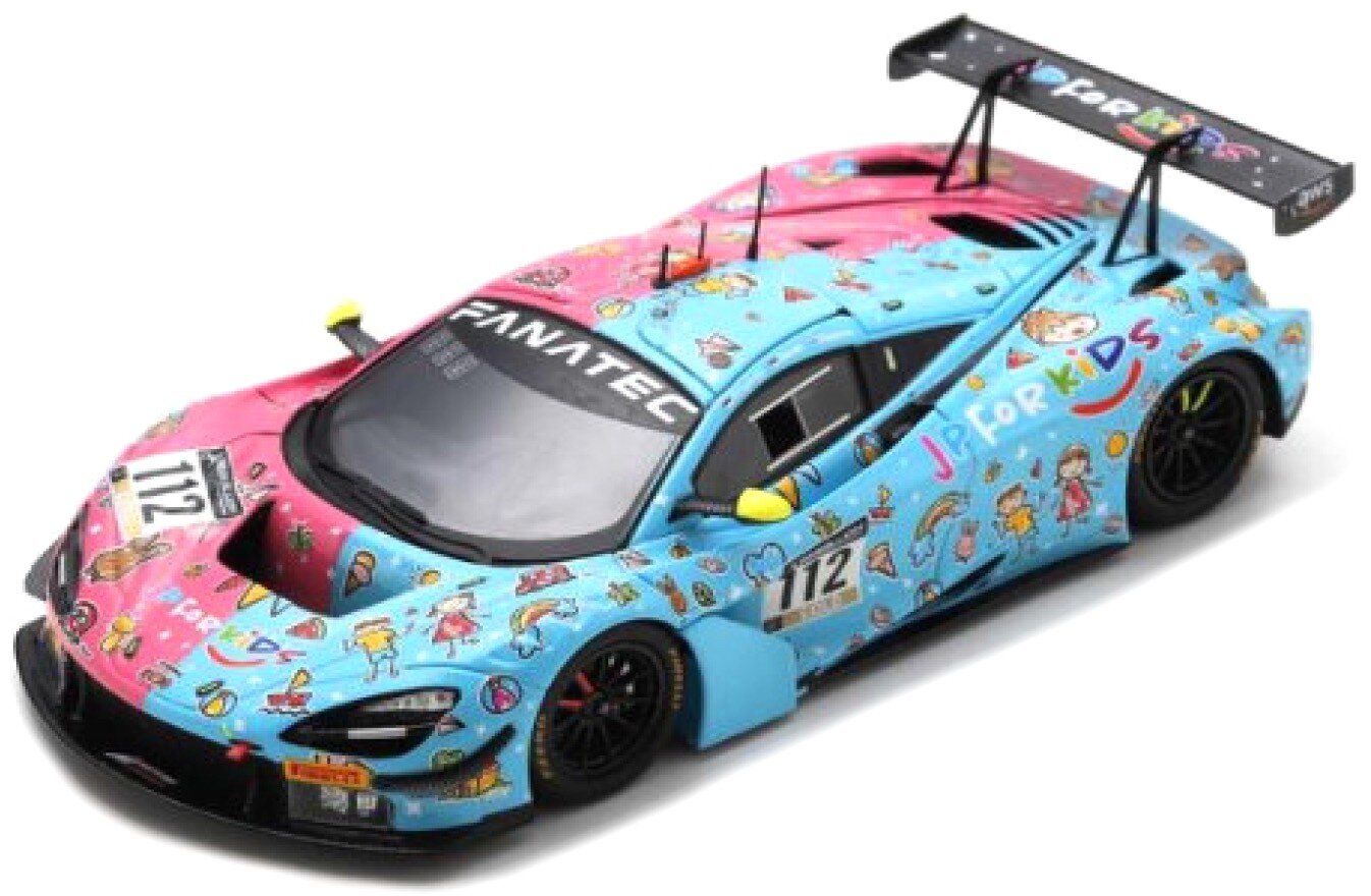 Mclaren 720S GT3 #112 BLAZEK/OSBORNE/KRUPINSKI 1000KM CIRCUIT PAUL RICARD 2022 blå/lyserød 1:43