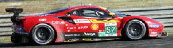 FERRARI 488 GTE EVO 3.9L TURBO V8 TEAM AF CORSE N 52 3rd LMGTE PRO CLASS 24h LE MANS 2022 M.MOLINA - A.FUOCO - D.RIGON RED 1:43