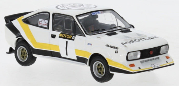 SKODA 160RS MTX N 1 RALLY PRIBRAM 1984 V.BLAHNA - P.SCOVANEK WHITE BLACK YELLOW 1:43