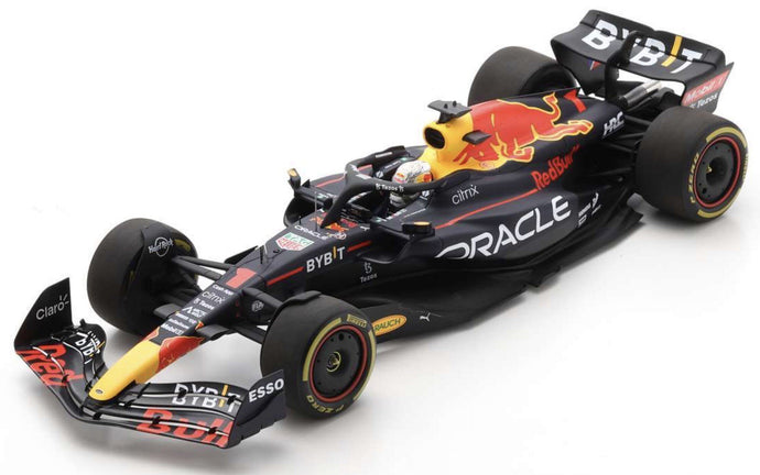 RED BULL F1 RB18 TEAM ORACLE RED BULL RACING N 1 WINNER BELGIUM GP WORLD CHAMPION 2022 MAX VERSTAPPEN MATT BLUE YELLOW RED 1:18
