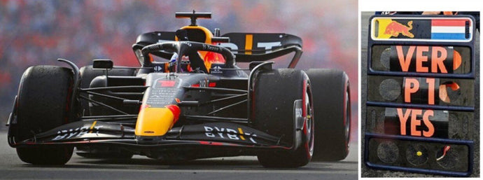 RED BULL F1 RB18 TEAM ORACLE RED BULL RACING N 1 WINNER DUTCH GP WORLD CHAMPION 2022 - 30th VICTORY MAX VERSTAPPEN MATT BLUE YELLOW RED 1:43