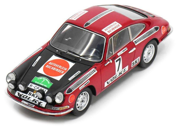 Porsche 911 #7 ROHR/MARECEK BAVARIA RALLY 1970 rød/sort 1:43