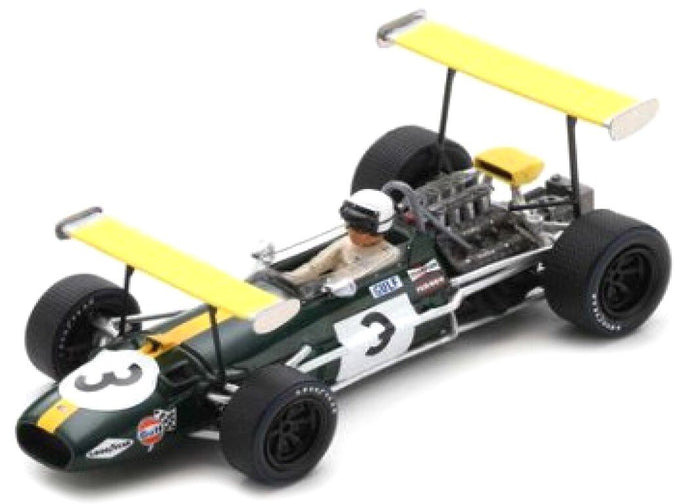 Brabham BT26A #3 JACK BRABHAM SPANISH GP 1969 mørk grøn/gul 1:43