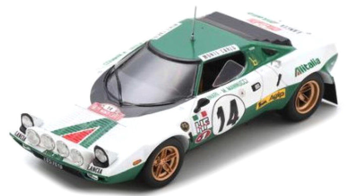 Lancia STRATOS HF #14 MUNARI/MANNUCCI WINNER RALLY MONTE CARLO 1975 hvid/grøn/rød 1:43